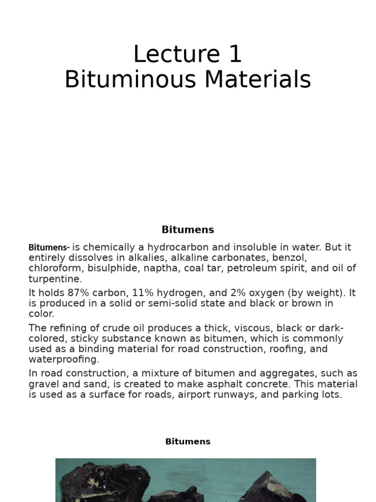 Overview of Bituminous Materials | PDF | Kerosene | Petroleum