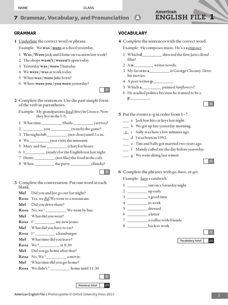 AEF1-File7-TestA (WWW - Languagecentre.ir) | PDF | English Language
