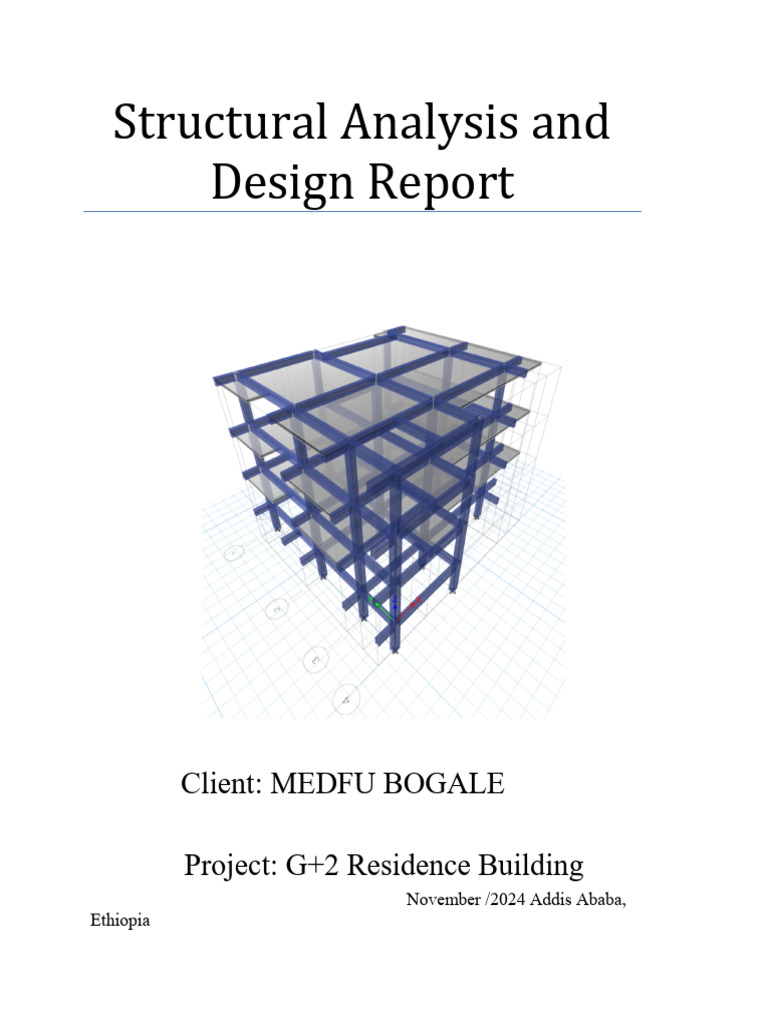 Structural Design Report for G+2 Residence | PDF | Structural Load ...