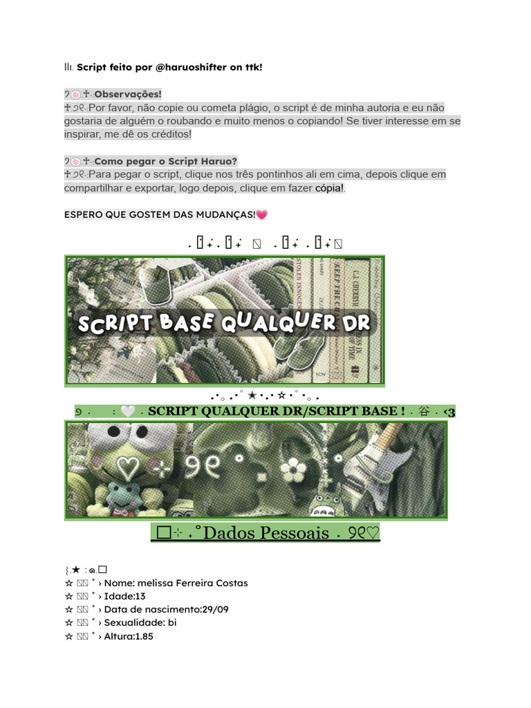 Como Pegar o Script Haruo | PDF | Casa e Jardim
