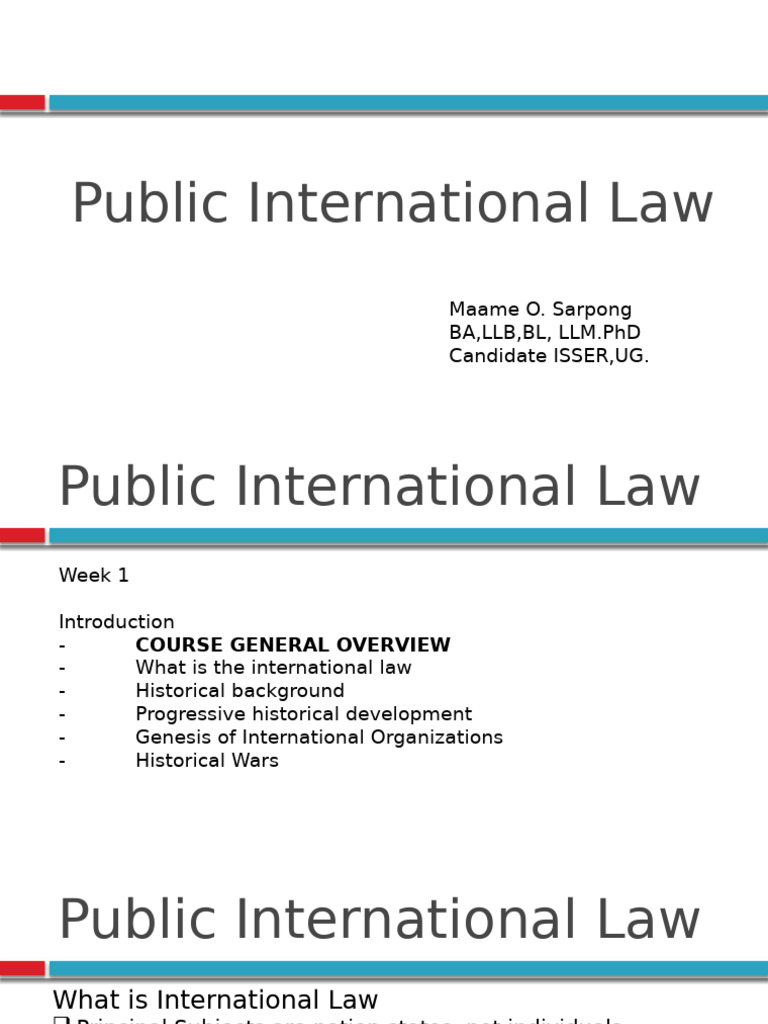 Overview of Public International Law | PDF | International Law ...