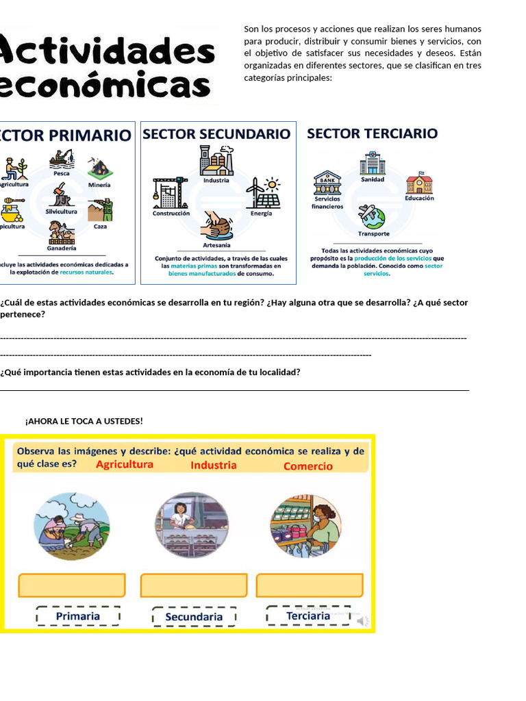 Actividades Económicas en tu Región | PDF | Bienes | Economias