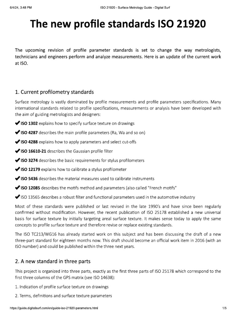 Whats New in ISO 21920 | PDF