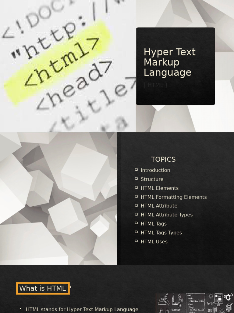 Hyper Text Markup Language | PDF