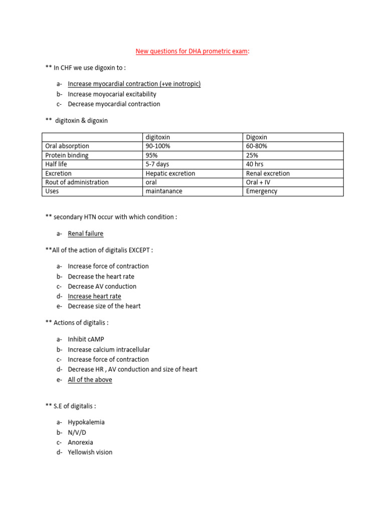 DHA Prometric Exam Sample Questions | PDF | Drugs | Medical Specialties
