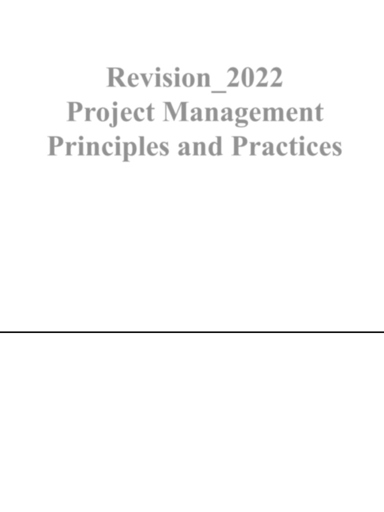 Project Management Principles Overview | PDF | Project Management ...