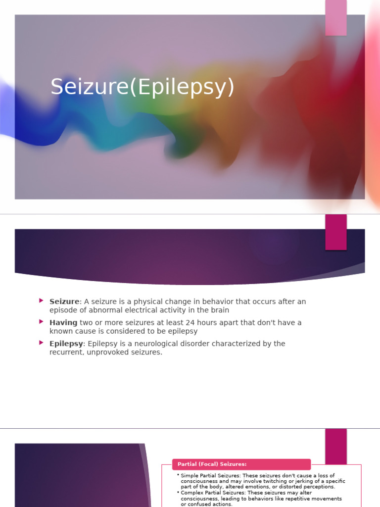 Seizure Epilepsy Pdf Epilepsy Neurological Disorders