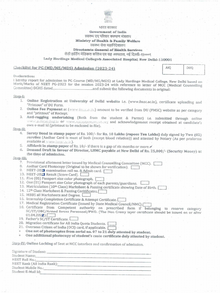 Checklist Form Anti-Ragging | PDF