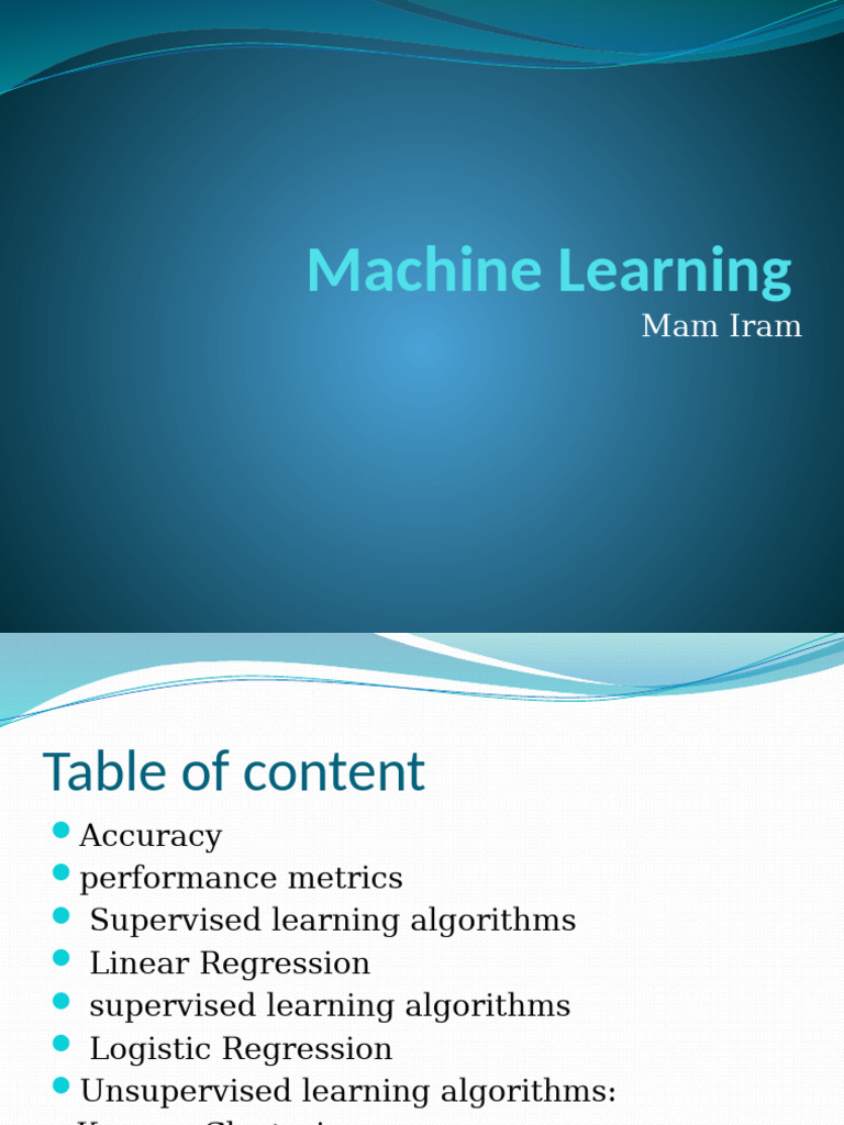 Machine Learning Linear and Logistic Rgression K-Mean | PDF | Machine ...