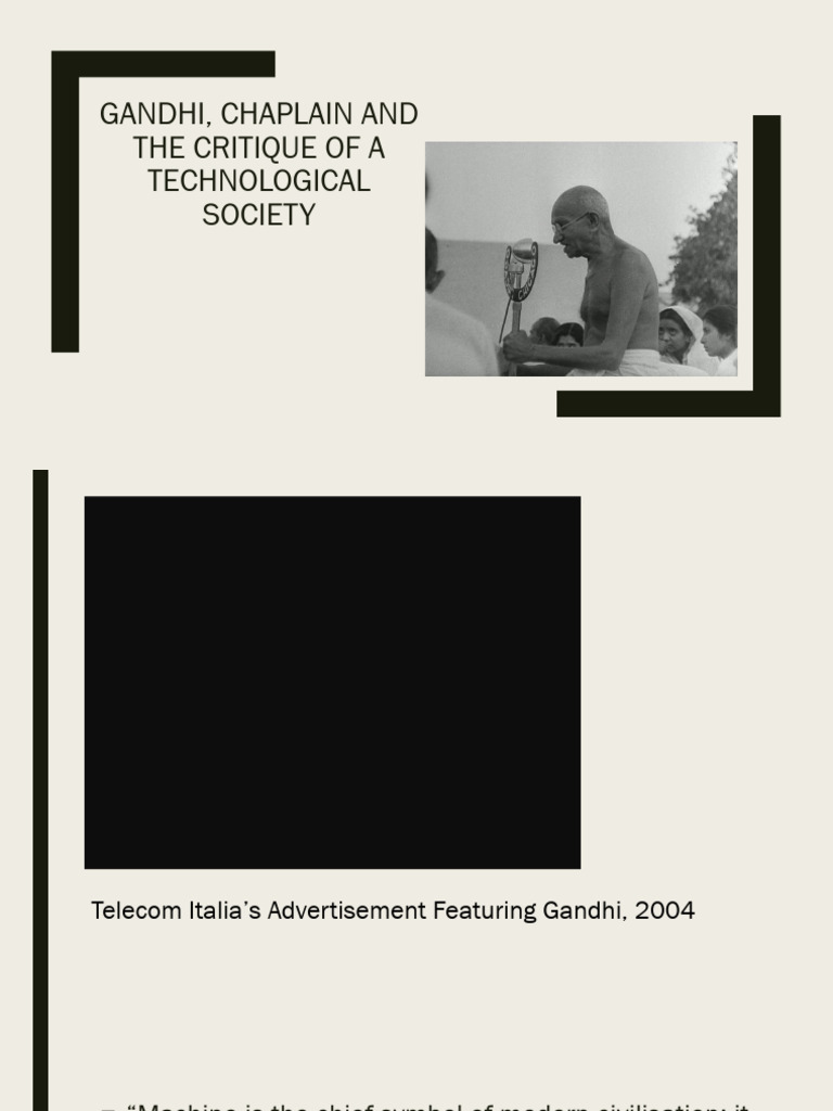 Gandhi's Critique of Technology and Society | PDF