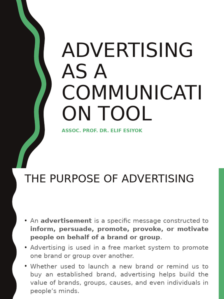 Week 8 Advertising As A Communication Tool | PDF | Brand | Advertising