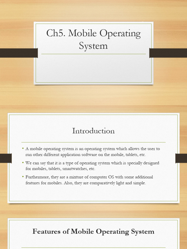 Chapter 5 - Mobile Operating System | PDF | Operating System ...