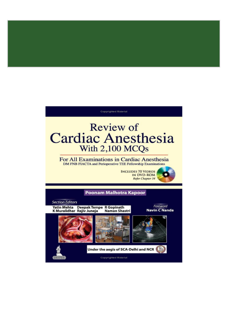 Review of cardiac anesthesia with 2 100 mcqs wei zhi all chapter