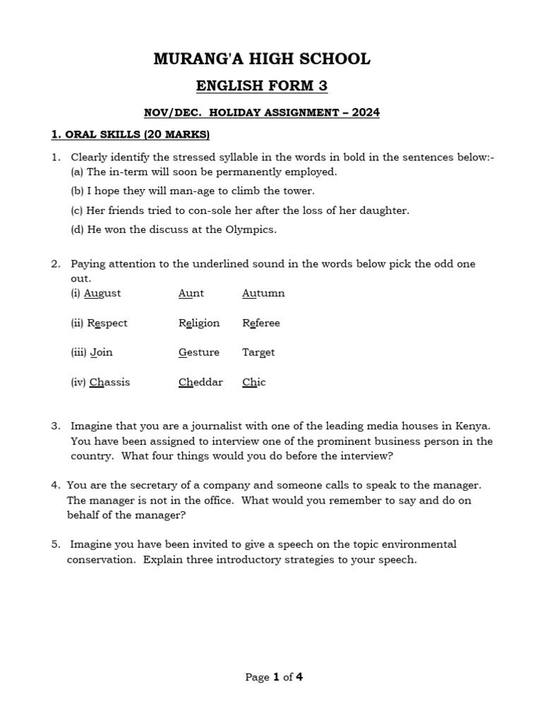 English Dec homework | PDF | Grammar | Linguistics