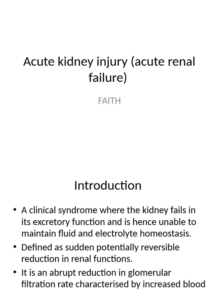 Acute Kidney Injury in Pediatrics | PDF | Kidney | Internal Medicine