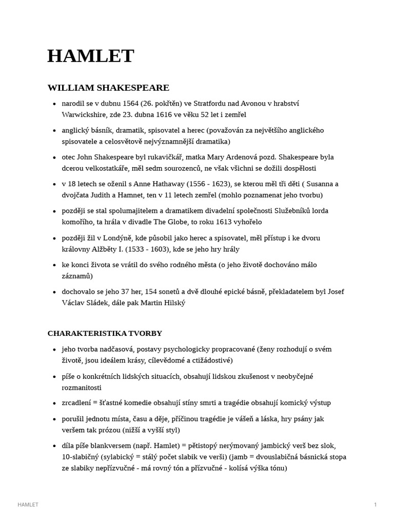 Hamlet | PDF