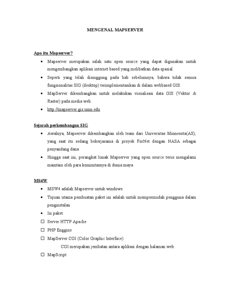 Mengenal Mapserver | PDF