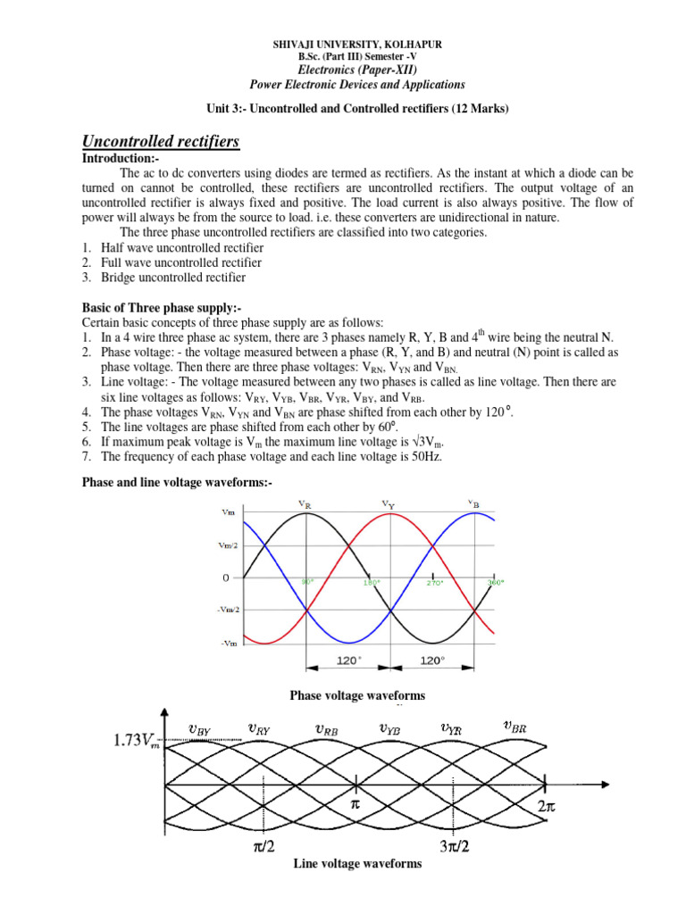Power Electronic Devices: Rectifiers Explained | PDF | Rectifier ...
