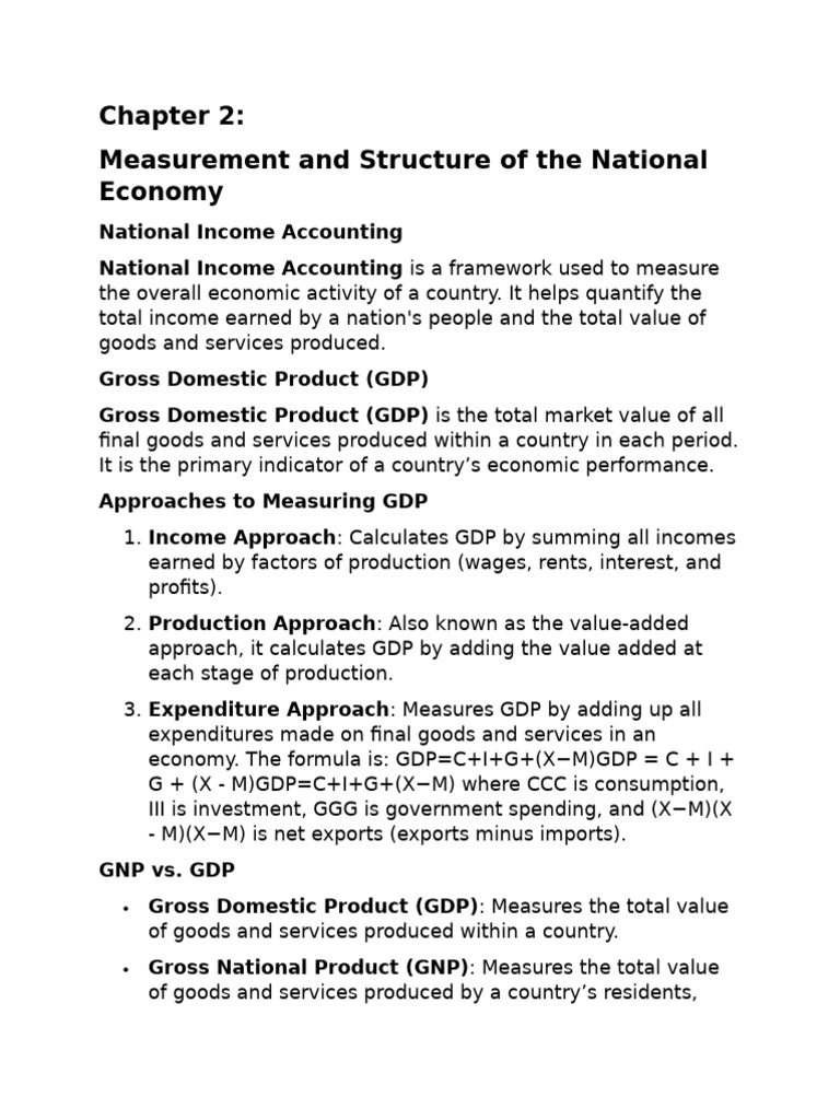 National Income Accounting Overview | PDF | Gross Domestic Product | Income