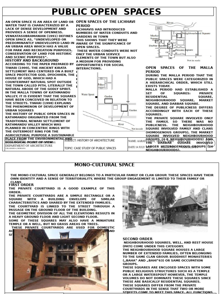 Case Study of Public Spaces in Architecture | PDF | Roof | Building ...