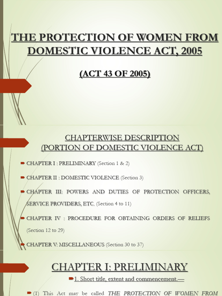 Overview of Domestic Violence Act 2005 | PDF | Magistrate | Public Law
