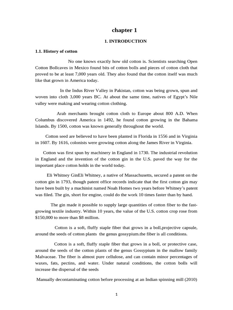 History and Impact of Cotton Production | PDF | Cotton | Loom