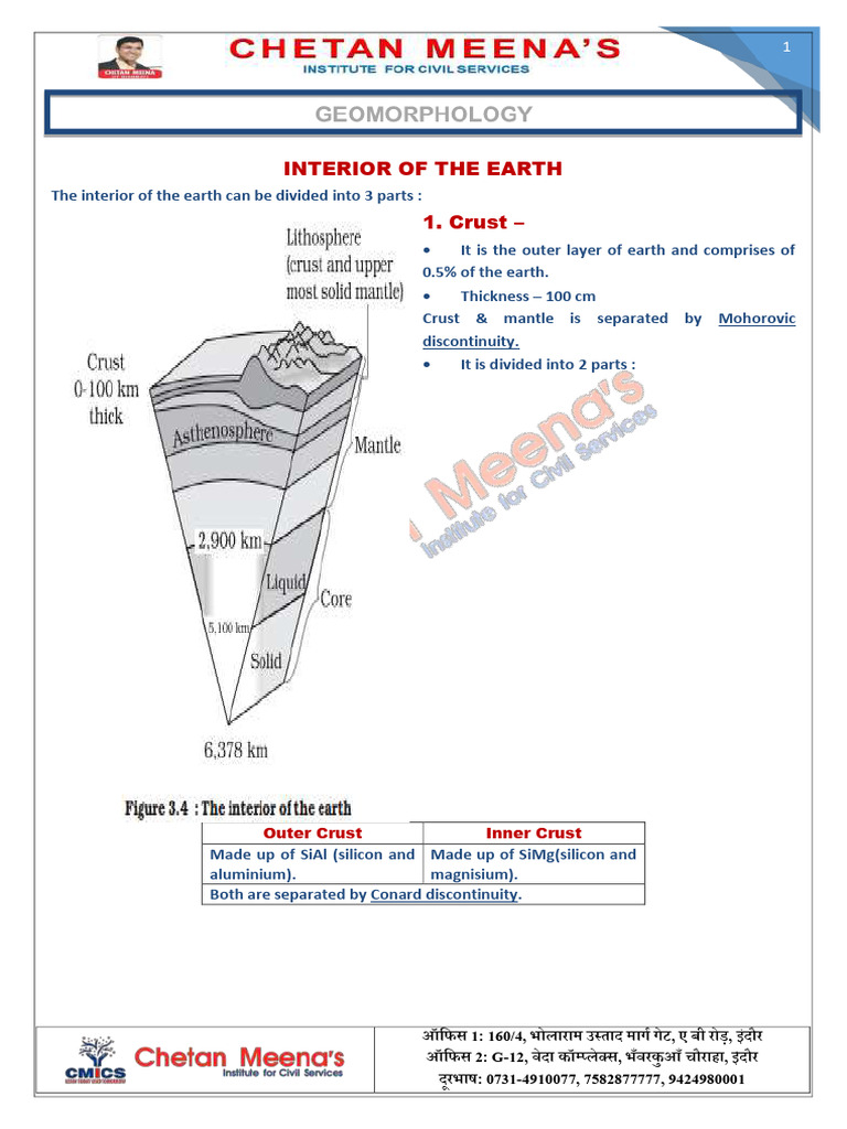 Geography Part A (Geomorphology) - CMICS | PDF | Plate Tectonics | Volcano