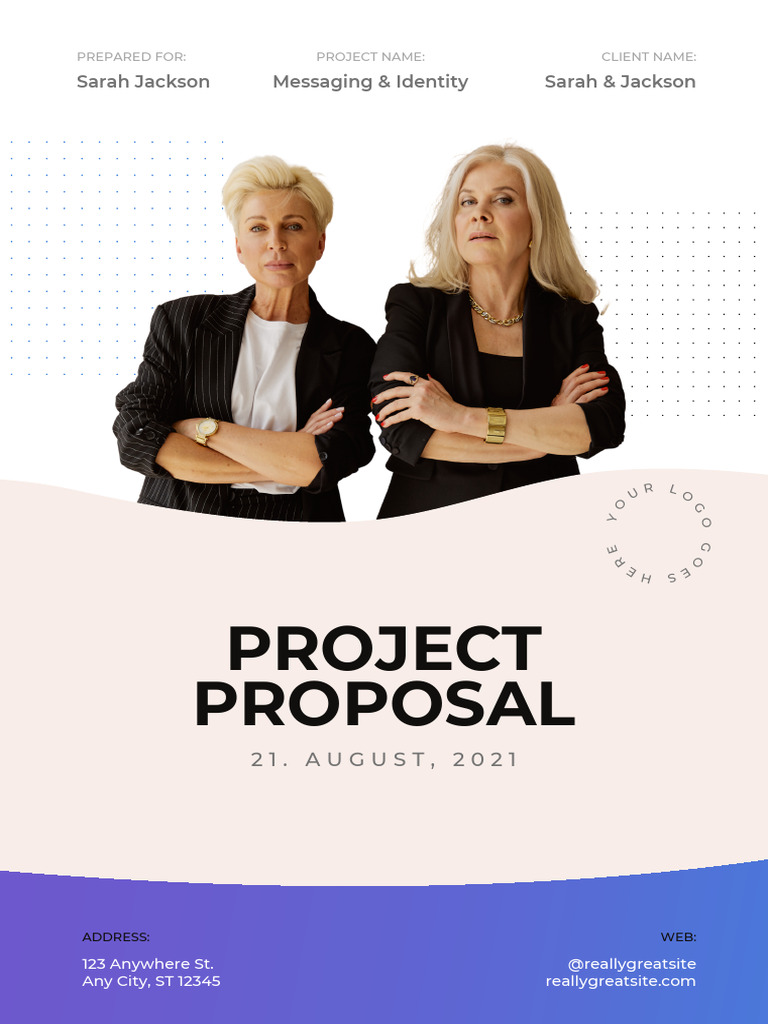 Soft Pink & Blue Gradient Modern Project Proposal Document | PDF ...