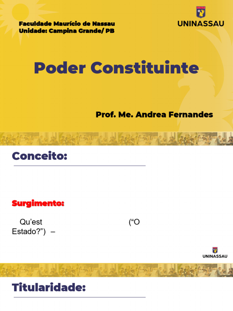 Aula 2 - Poder Constituinte | PDF | Emenda Constitucional | Constituição