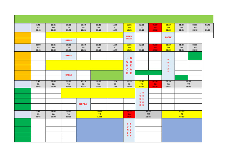 30-11-2024 Saturday RJNR TT | PDF | Academic Administration ...