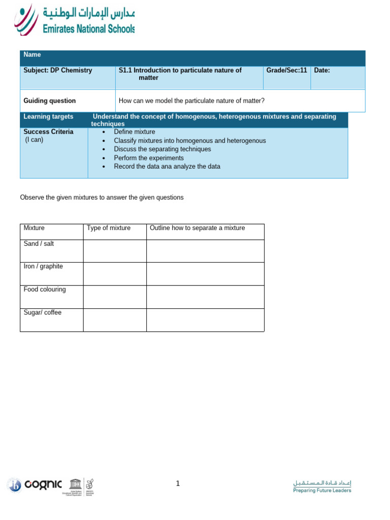 Separating Techniques Lab | PDF | Mixture | Experiment