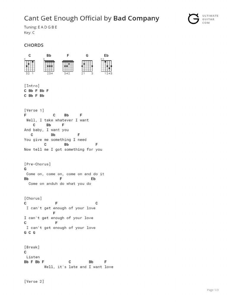 Cant Get Enough Official PDF