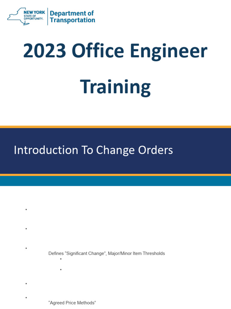 Introduction To Change Orders | PDF