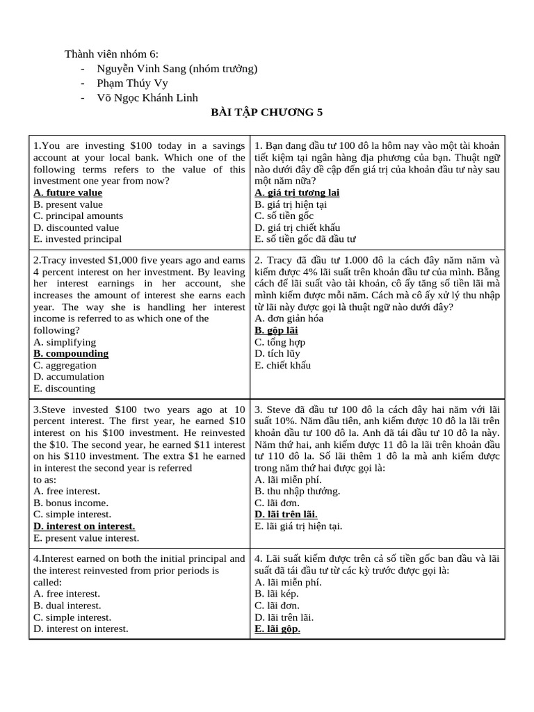 NHÓM 6 - Chapter 5 | PDF