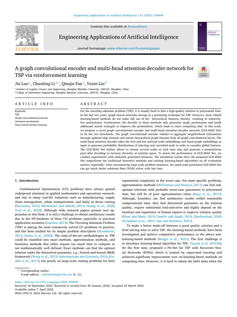A graph convolutional encoder and multi-head attention decoder network ...