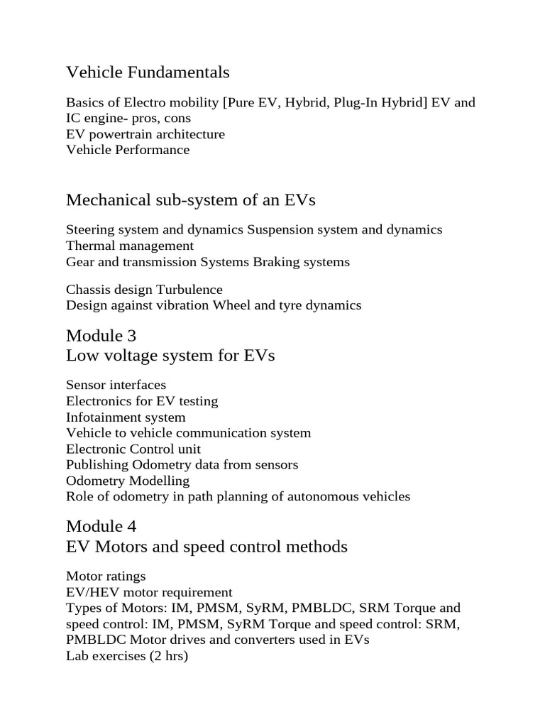 EV Vehicle Fundamentals | PDF | Electric Vehicle | Battery Charger