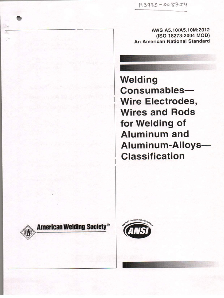 Aws A5.10 Aluminium Alloys | PDF