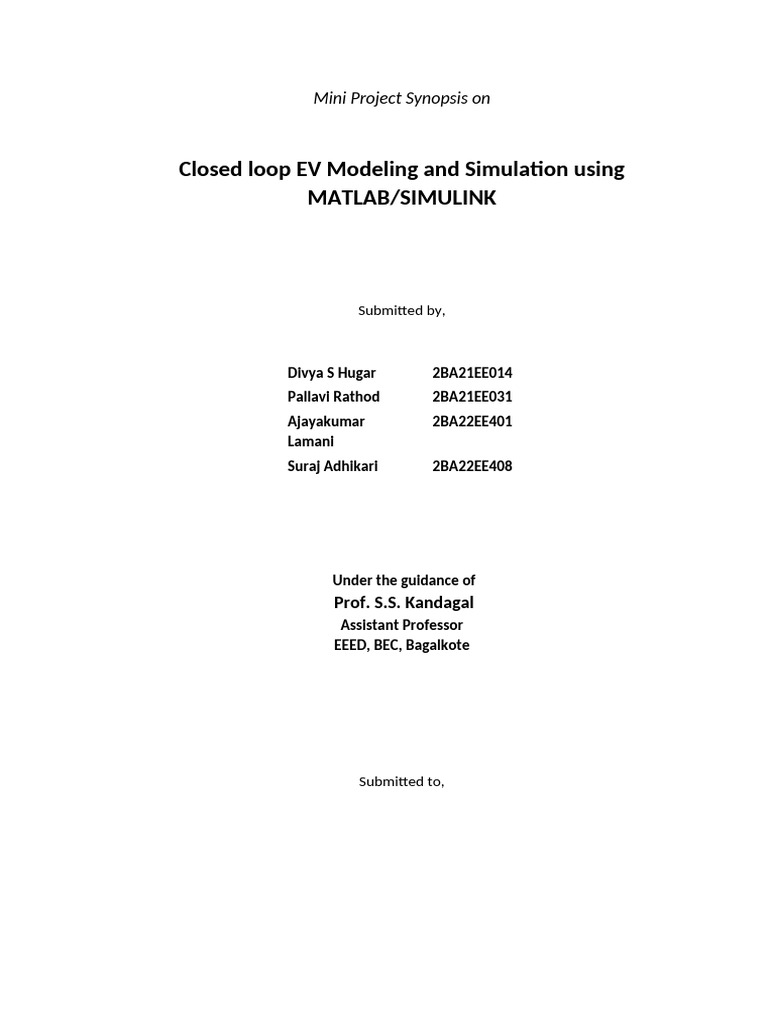 Mini Project Fornt Page Format-1 | PDF