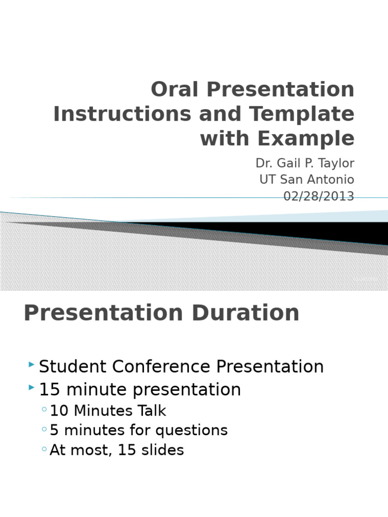 Oral Presentation Guide for Research | PDF | Metastasis | Clinical Medicine