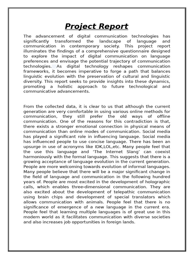 Impact of Digital Communication on Language | PDF | Communication ...
