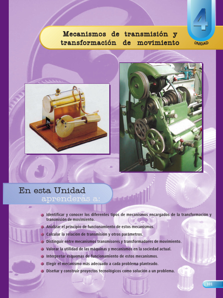 Mecanismos De Transmisión 3º Pdf Engranaje Eje