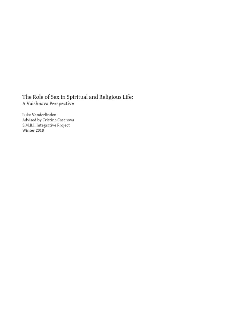 Vaishnava Insights on Sexuality and Spirituality | PDF | Vaishnavism | Love