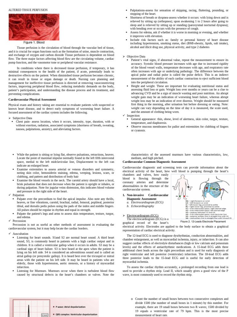 Understanding Altered Tissue Perfusion | PDF | Heart | Heart Failure