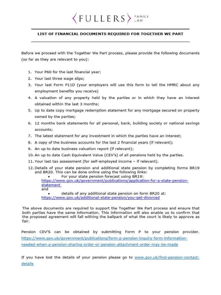 J002030001 TWP - Financial Disclosure List | PDF | Pension | Valuation ...