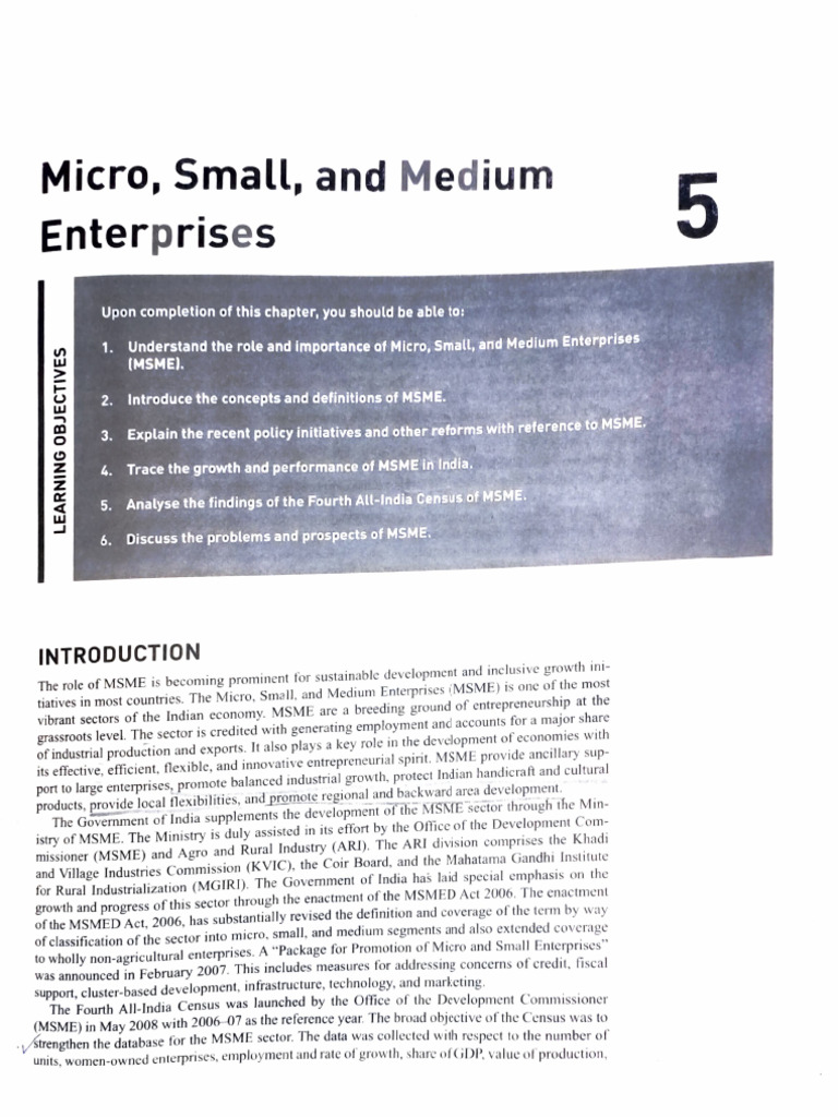 Unit 5. ED Micro, Small, And Enterprises | PDF | Small And Medium Sized ...