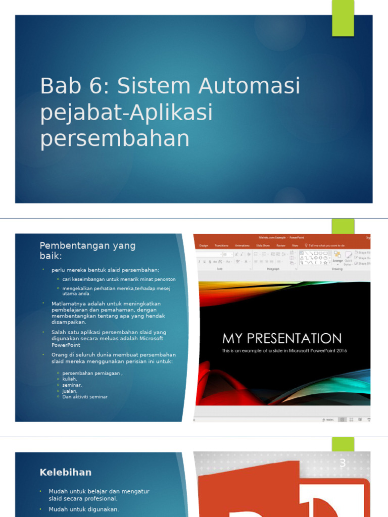 Slide - JA221 - BAB 6 - SISTEM AUTOMASI PEJABAT-PERSEMBAHAN | PDF