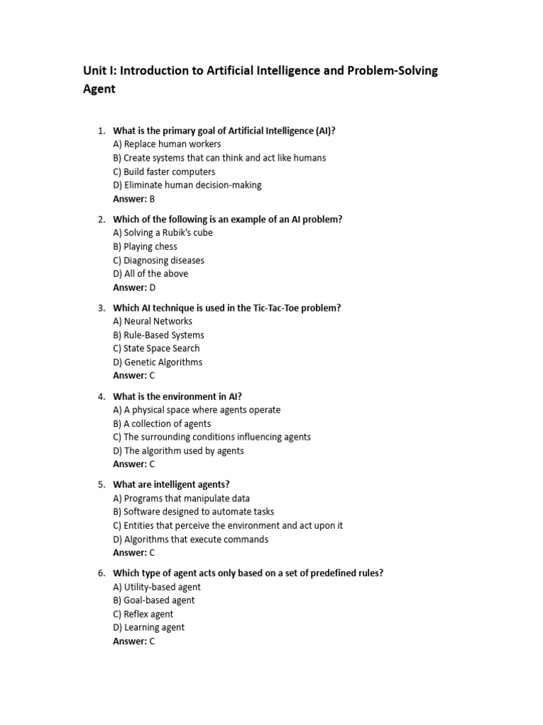 Poai mcqs pdf artificial intelligence intelligence ai semantics