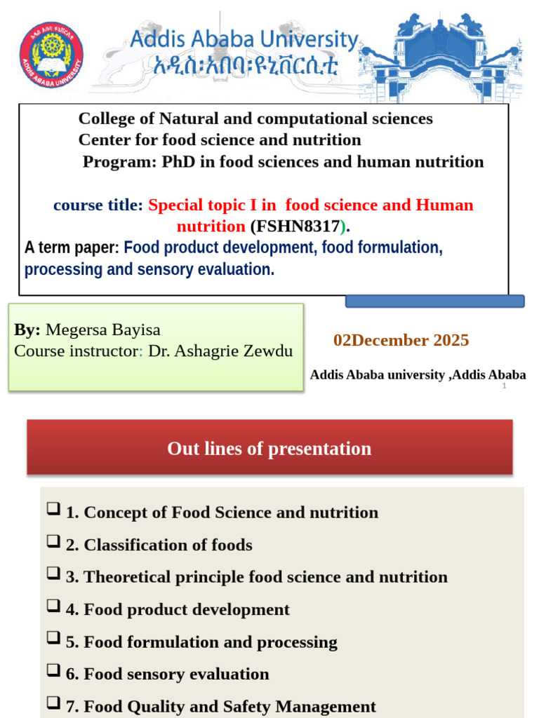 PhD Term Paper on Food Science & Nutrition | PDF | Food Science | Nutrients