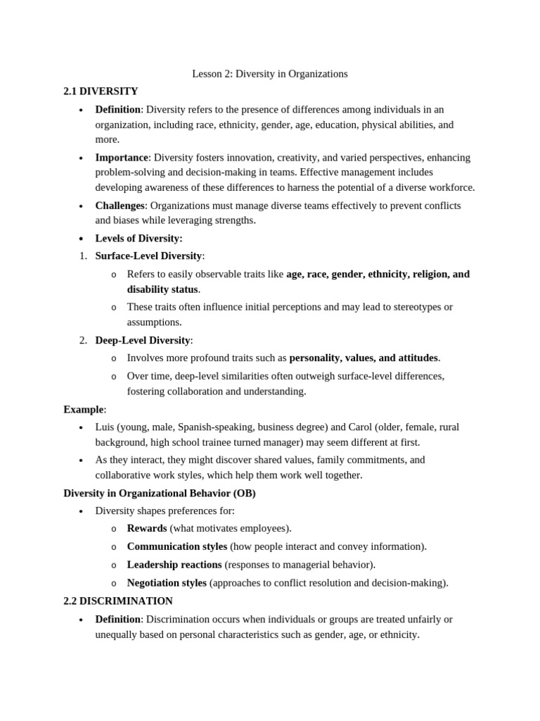 Understanding Diversity in Organizations | PDF | Diversity (Business ...