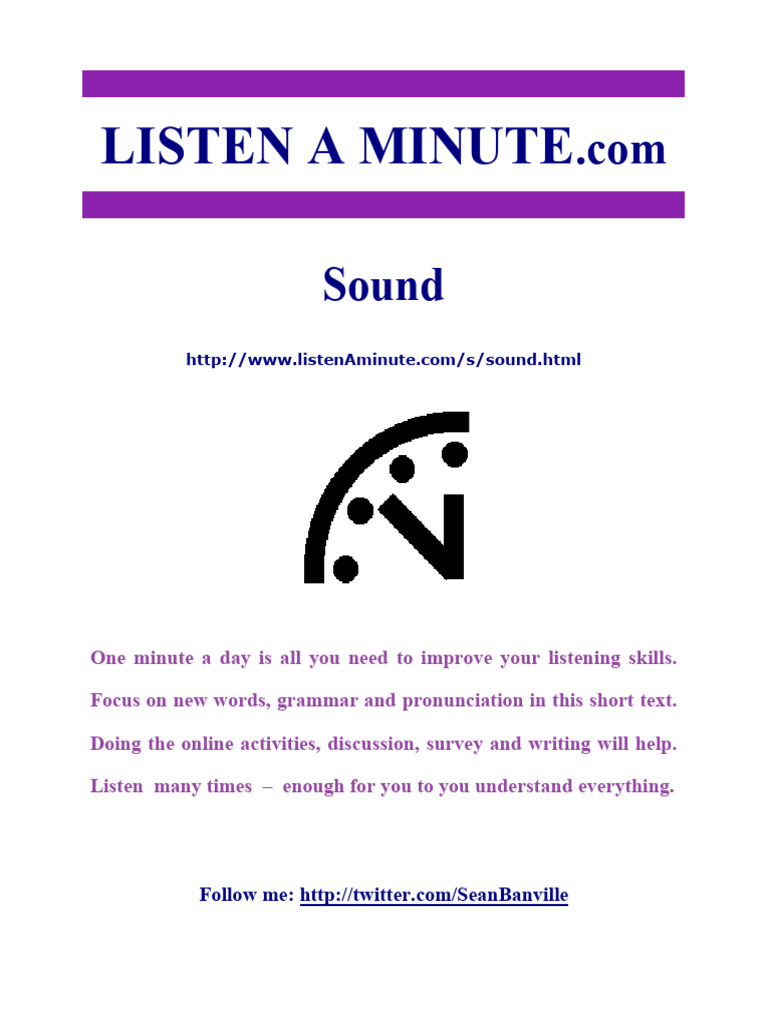 sound | PDF | Human Communication
